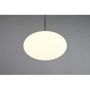 Lampa wisząca Trio Fomento: Szklana kula, biały/czarny - Kup teraz!