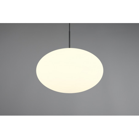 Lampa wisząca Trio Fomento: Szklana kula, biały/czarny - Kup teraz!