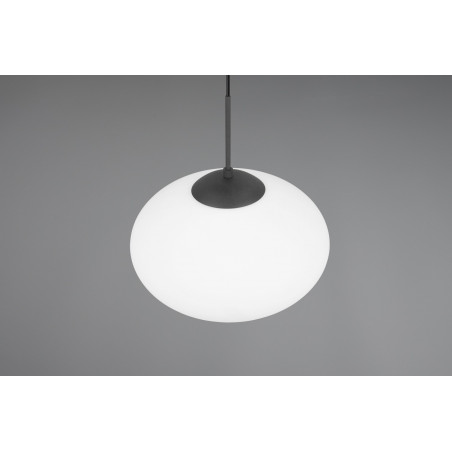 Lampa wisząca Trio Fomento: Szklana kula, biały/czarny - Kup teraz!