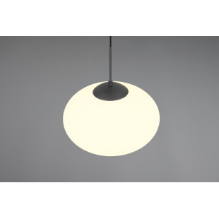 Lampa wisząca Trio Fomento: Szklana kula, biały/czarny - Kup teraz!