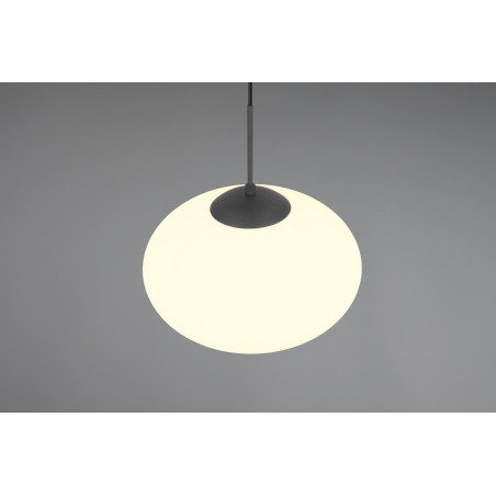 Lampa wisząca Trio Fomento: Szklana kula, biały/czarny - Kup teraz!