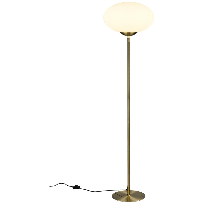Lampa podłogowa Trio Fomento: Szklana kula, biały/czarny - Kup teraz!