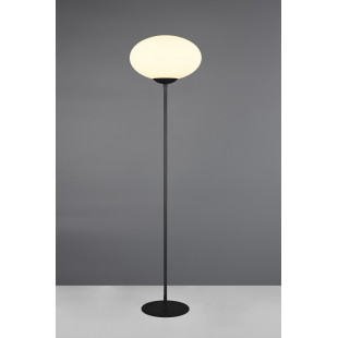 Lampa podłogowa Fomento - szklana kula, biały/mosiądz | Trio