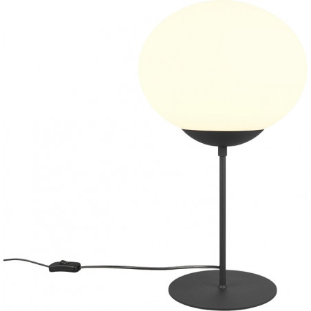 Lampa stołowa Trio Fomento - szklana kula, biały/czarny | Kup teraz!