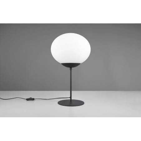 Lampa stołowa Trio Fomento - szklana kula, biały/czarny | Kup teraz!
