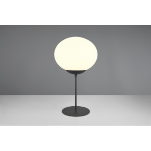 Lampa stołowa Trio Fomento - szklana kula, biały/czarny | Kup teraz!
