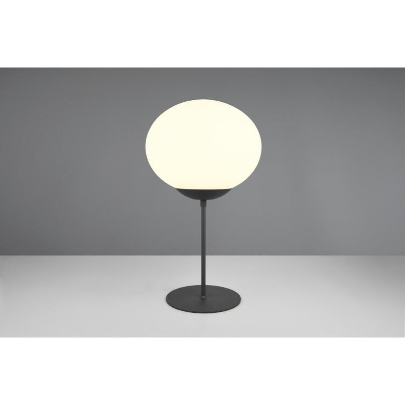 Lampa stołowa Trio Fomento - szklana kula, biały/czarny | Kup teraz!