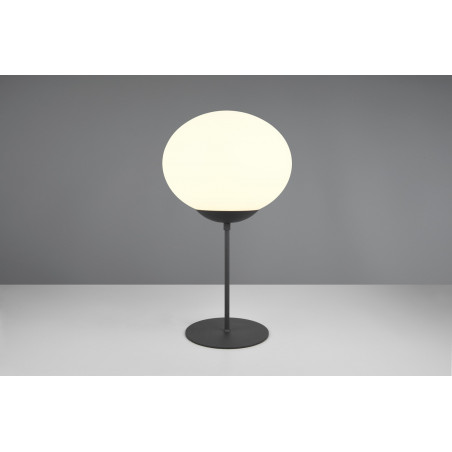 Lampa stołowa Trio Fomento - szklana kula, biały/czarny | Kup teraz!