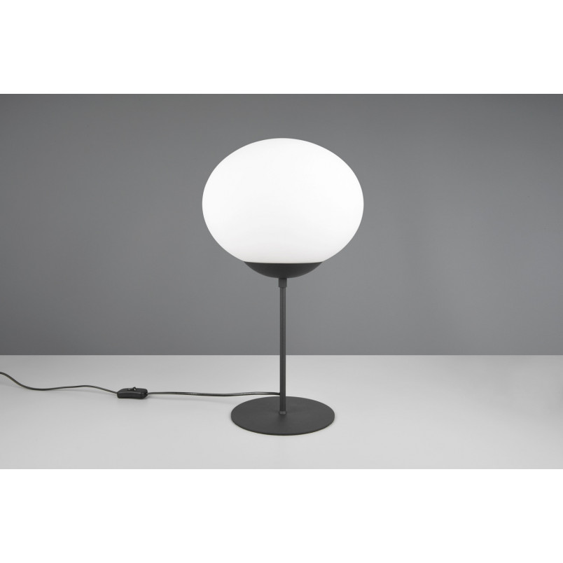 Lampa stołowa Trio Fomento - szklana kula, biały/czarny | Kup teraz!