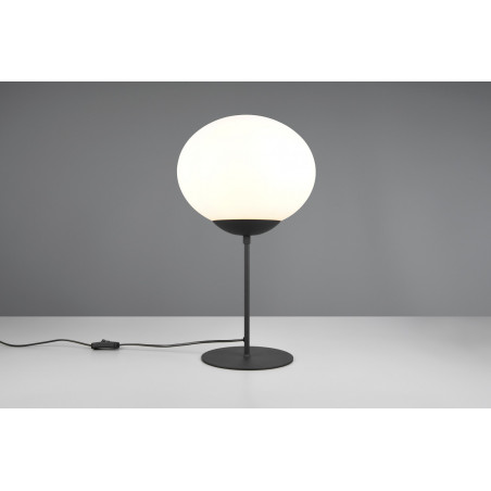 Lampa stołowa Trio Fomento - szklana kula, biały/czarny | Kup teraz!