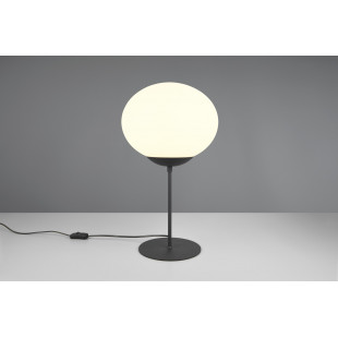 Lampa stołowa Trio Fomento - szklana kula, biały/czarny | Kup teraz!