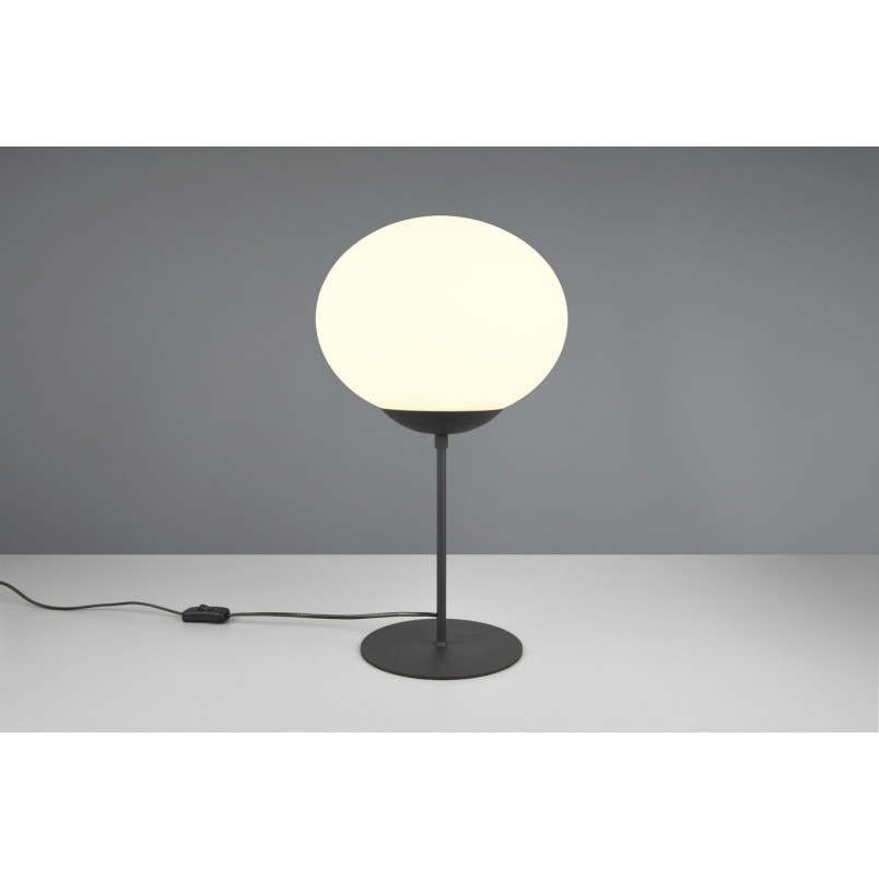Lampa stołowa Trio Fomento - szklana kula, biały/czarny | Kup teraz!