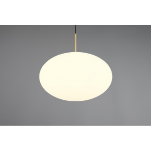 Lampa wisząca Fomento - szklana kula, biały/mosiądz | Trio