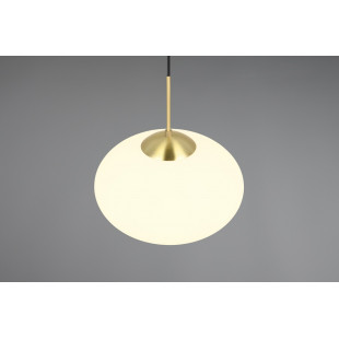 Lampa wisząca Fomento - szklana kula, biały/mosiądz | Trio