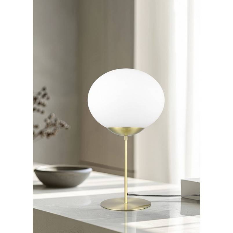 Lampa stołowa szklana kula Fomento | Trio - Elegancki design