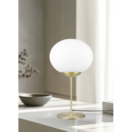 Lampa stołowa szklana kula Fomento | Trio - Elegancki design