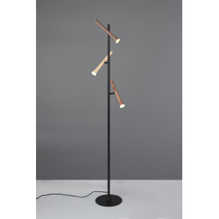 Lampa podłogowa 3 punktowa ze ściemniaczem Fiato LED 150cm brąz / czarny Trio