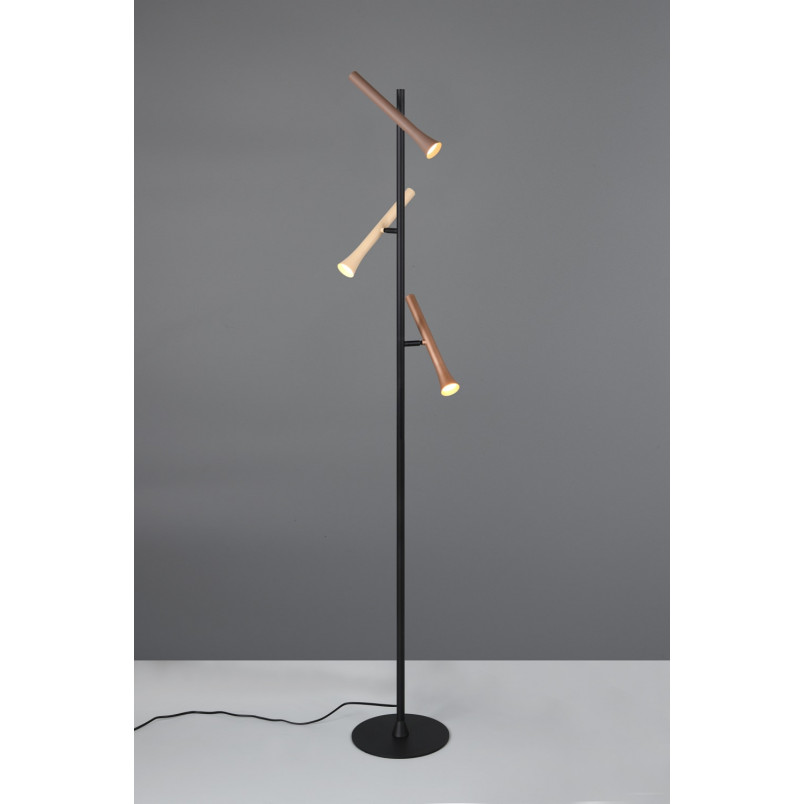 Lampa podłogowa Trio 3-punktowa LED | Ściemniacz, 150cm