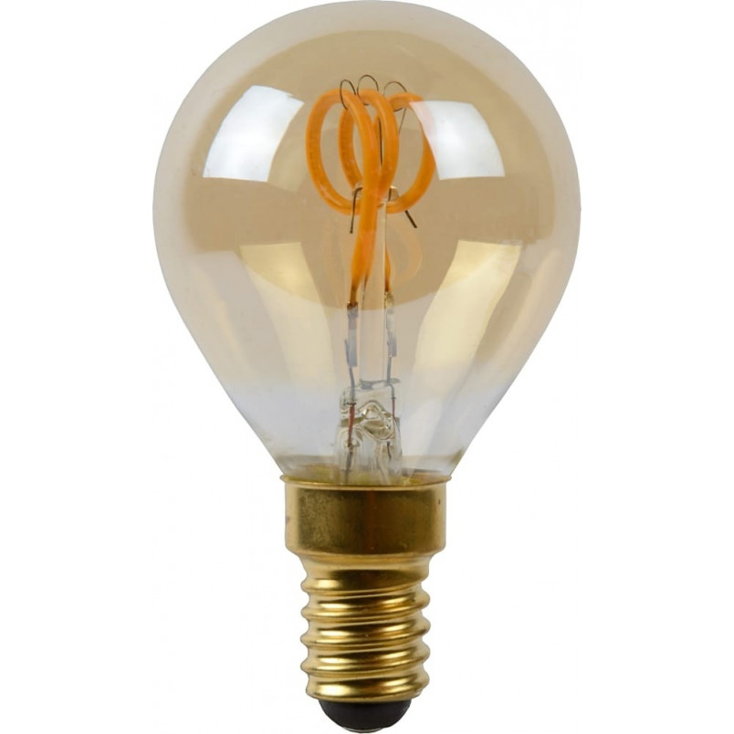 Żarówka LED Globe Lucide | Bursztynowa, Ściemnialna E14