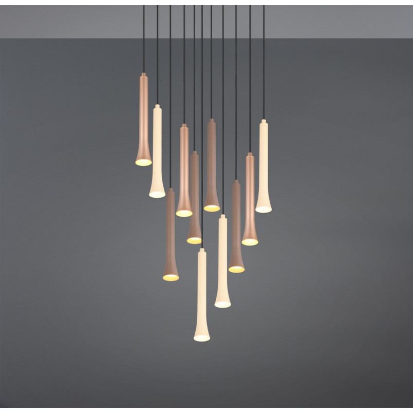 Lampa wisząca Trio LED - Kolorowa, Regulowana, 40cm