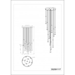 Lampa wisząca Trio LED - Kolorowa, Regulowana, 40cm