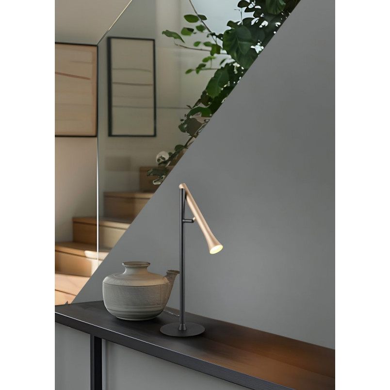 Lampa biurkowa LED Trio | Brąz/Czarny, Ściemniacz - Kup Teraz!