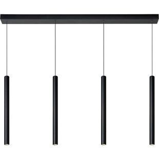 Lampa wisząca LED czarna Lucide - Lorenz IV 120cm | Sklep z lampami