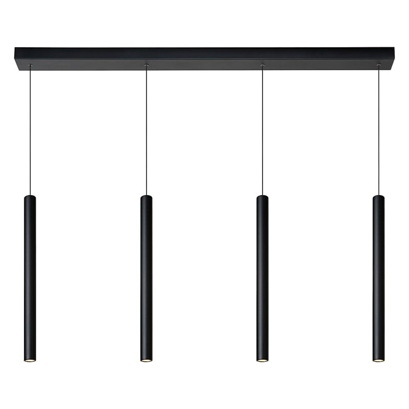 Lampa wisząca LED czarna Lucide - Lorenz IV 120cm | Sklep z lampami