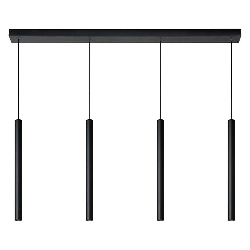 Lampa wisząca LED czarna Lucide - Lorenz IV 120cm | Sklep z lampami