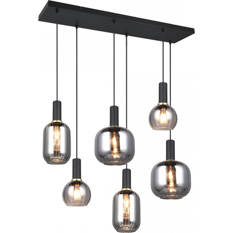 Lampa wisząca Diva VI - Trio | Chrom i szkło, 92cm