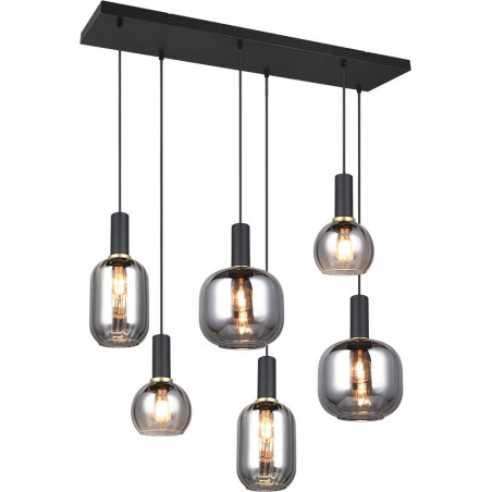 Lampa wisząca Diva VI - Trio | Chrom i szkło, 92cm