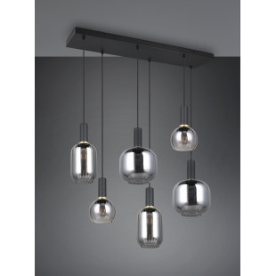 Lampa wisząca Diva VI - Trio | Chrom i szkło, 92cm