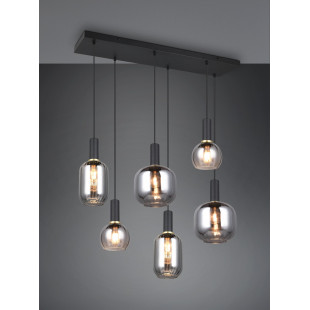Lampa wisząca Diva VI - Trio | Chrom i szkło, 92cm
