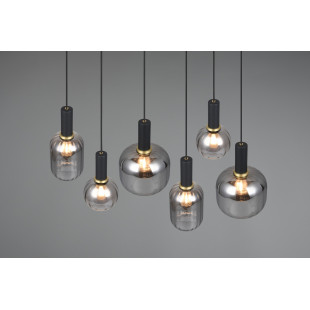 Lampa wisząca Diva VI - Trio | Chrom i szkło, 92cm