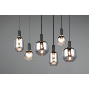 Lampa wisząca Diva VI - Trio | Chrom i szkło, 92cm