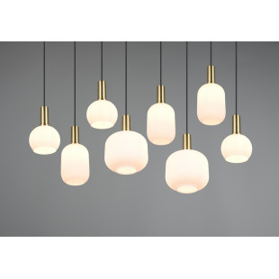 Lampa wisząca Trio Diva VIII - szkło białe, mosiądz | Kup online