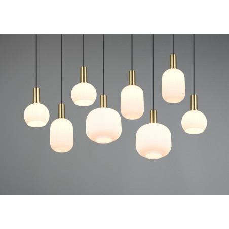 Lampa wisząca Trio Diva VIII - szkło białe, mosiądz | Kup online