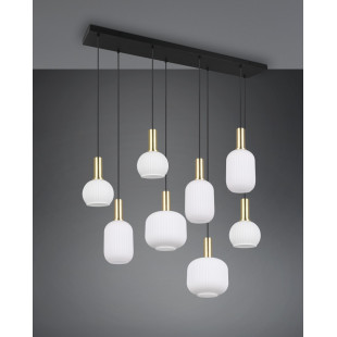 Lampa wisząca Trio Diva VIII - szkło białe, mosiądz | Kup online