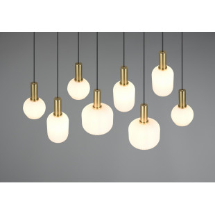 Lampa wisząca Trio Diva VIII - szkło białe, mosiądz | Kup online