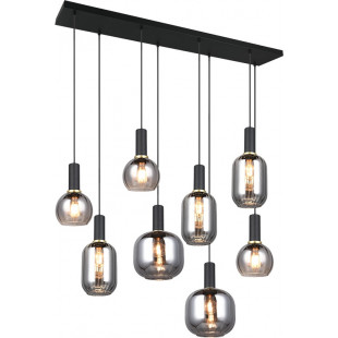 Lampa wisząca Trio Diva VIII - szkło chrom / czarny mat | Kup online