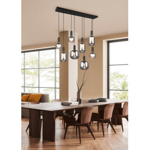 Lampa wisząca Trio Diva VIII - szkło chrom / czarny mat | Kup online