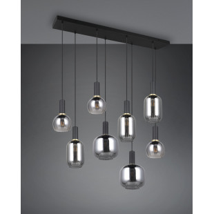 Lampa wisząca Trio Diva VIII - szkło chrom / czarny mat | Kup online