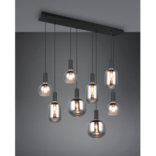 Lampa wisząca Trio Diva VIII - szkło chrom / czarny mat | Kup online