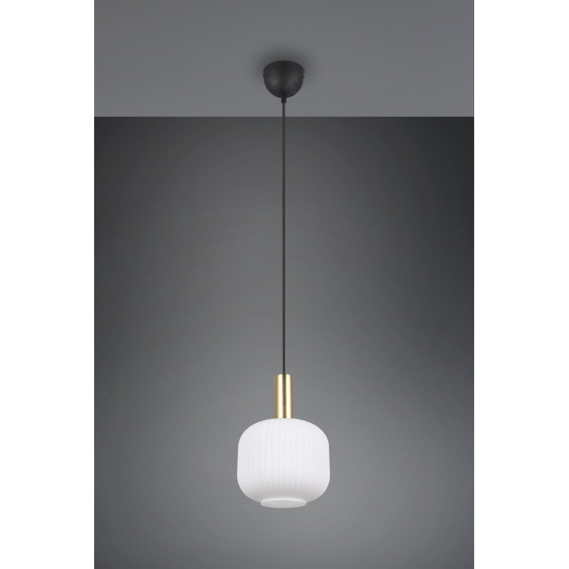 Lampa wisząca Diva biała/mosiądz Trio | Elegancki design
