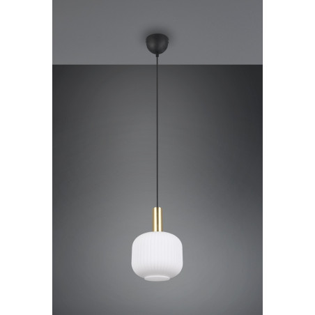 Lampa wisząca Diva biała/mosiądz Trio | Elegancki design