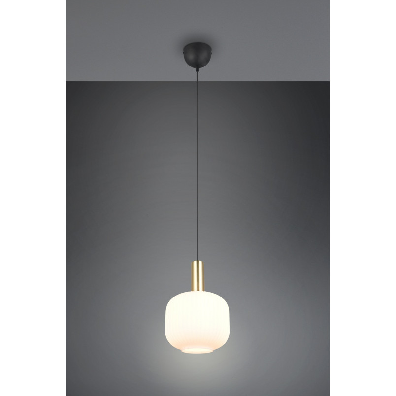 Lampa wisząca Diva biała/mosiądz Trio | Elegancki design