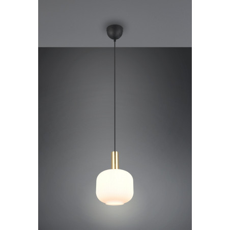 Lampa wisząca Diva biała/mosiądz Trio | Elegancki design