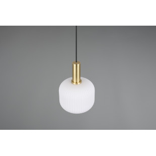 Lampa wisząca Diva biała/mosiądz Trio | Elegancki design
