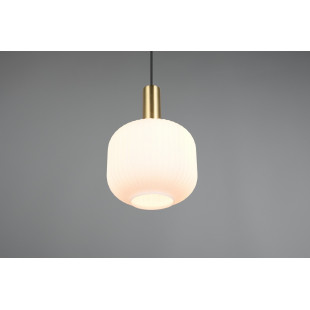 Lampa wisząca Diva biała/mosiądz Trio | Elegancki design