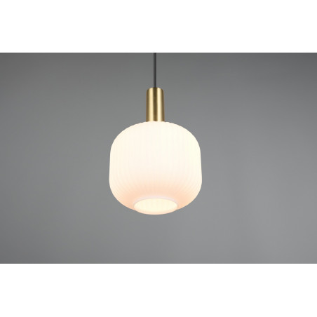 Lampa wisząca Diva biała/mosiądz Trio | Elegancki design